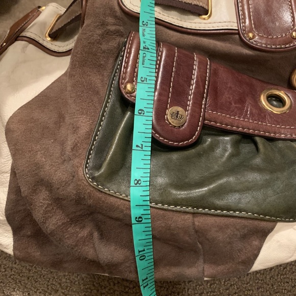 Juicy Couture suede shoulder bag in beige/brown - Picture 10 of 11